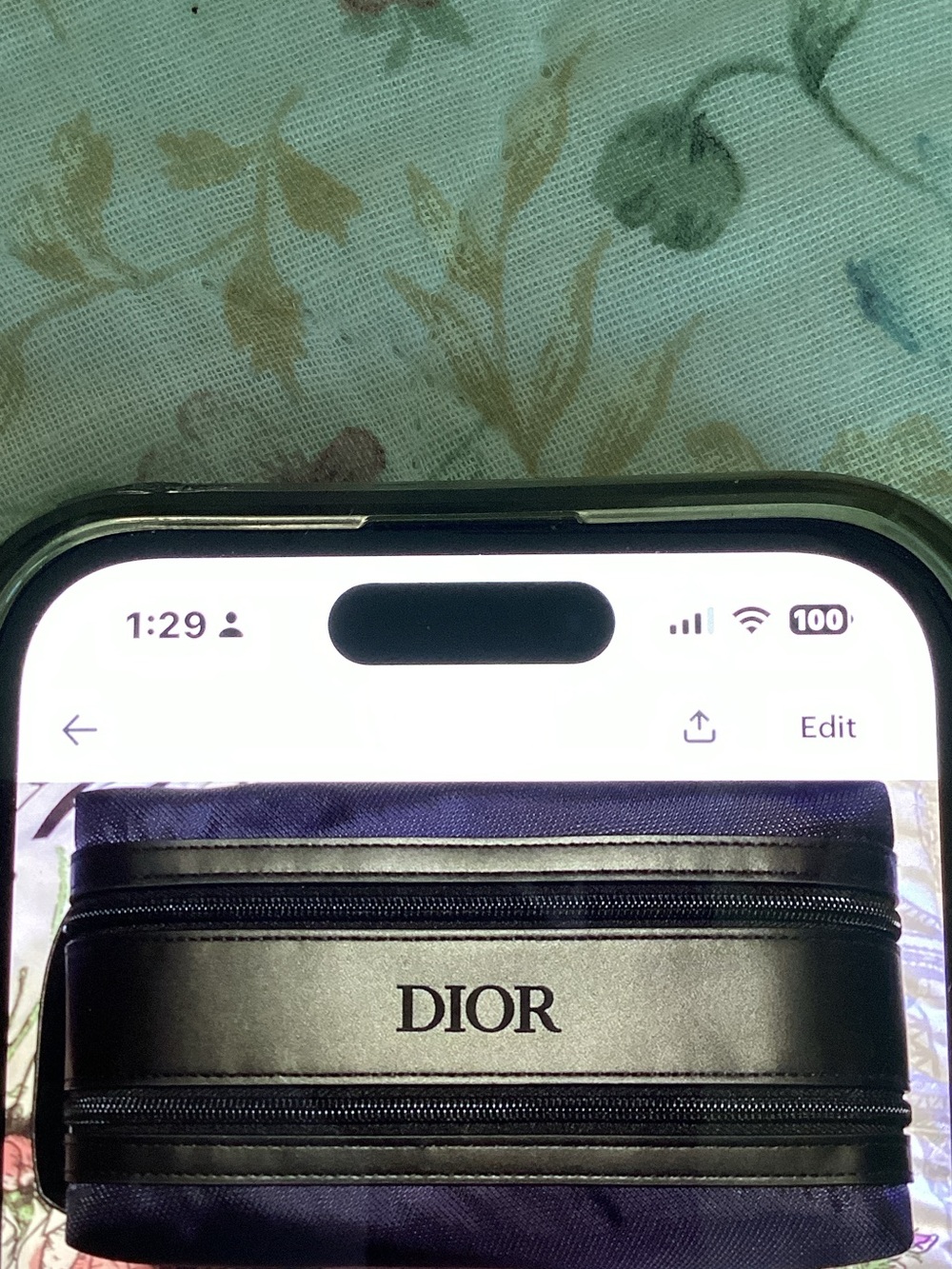 Dior men’s Black and Navy Travel Toiletry case